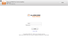 Tablet Screenshot of alarmadmin.alarm.com